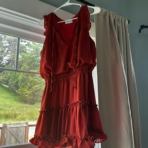 Adrienne burnt orange dress